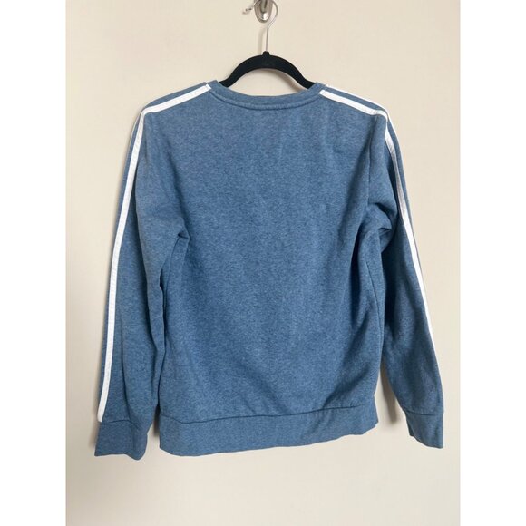 Adidas Light Blue Striped Sleeve Sweatshirt - Size Medium - Picture 5 of 6